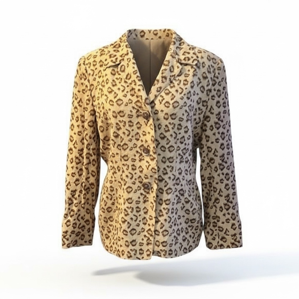 Dana Buchman Silk Animal Print Women's Blazer Lined, SIZE 12